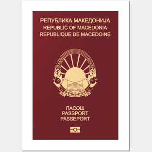 Macedonia passport Posters and Art